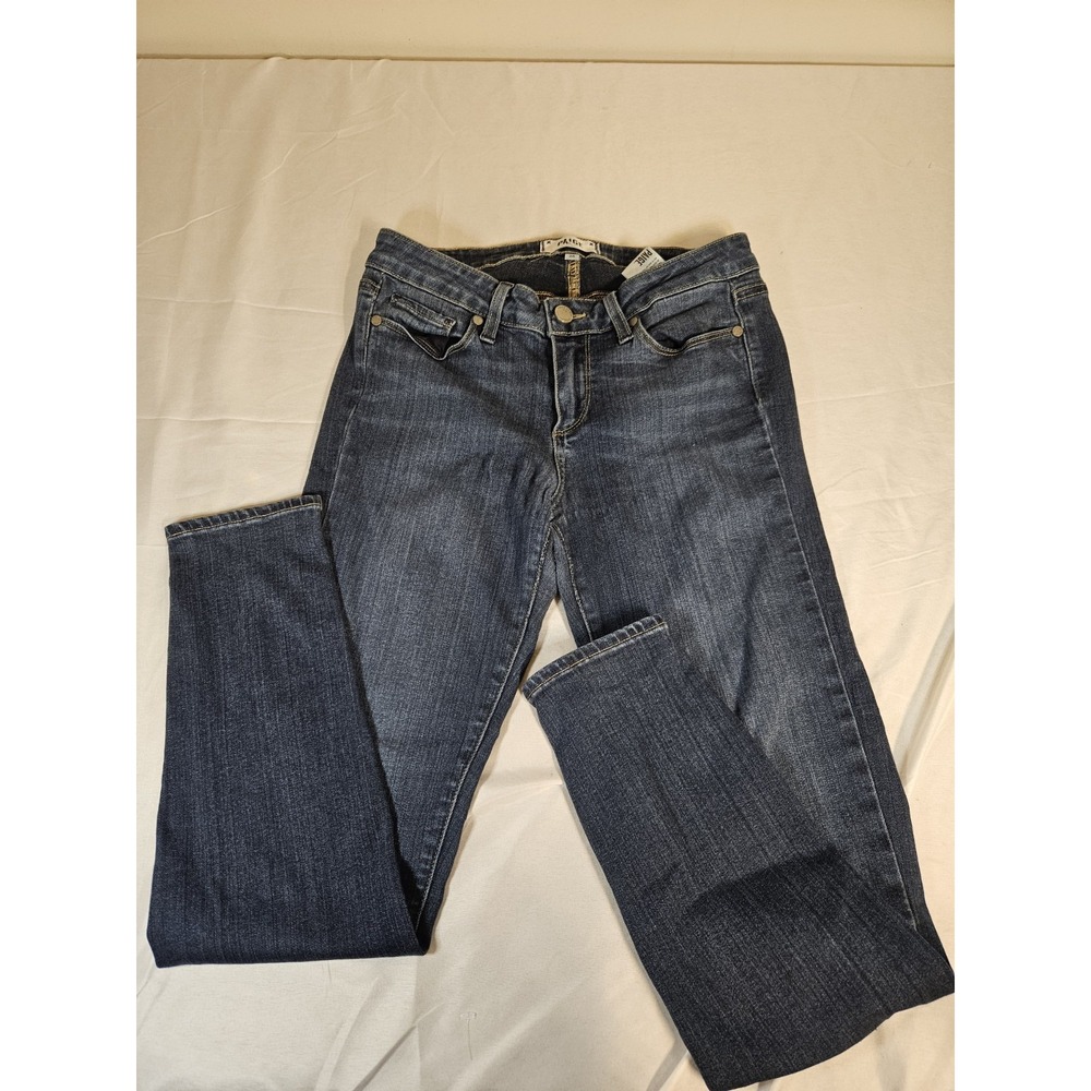 Paige Verdugo Ankle Dark Wash Skinny Jeans Womens 28 Mid Rise Stretch Denim